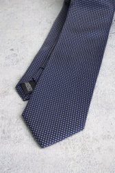 Cravate bleu marine avec motif à pois de Liberty Island pour Hommes
