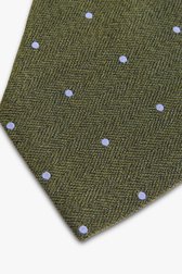 Cravate vert foncé à pois bleus de Michaelis pour Hommes