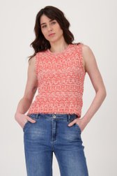 Débardeur en maille corail de Geisha pour Femmes