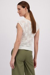 Débardeur tricoté écru sans manches de More & More pour Femmes