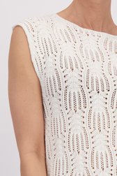 Débardeur tricoté écru sans manches de More & More pour Femmes