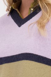 Détail de Débardeur violet et beige à col en V de Libelle pour Femmes