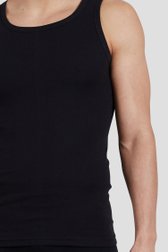 Débardeurs noirs côtelés - Set de 2 de Tom Tailor pour Hommes