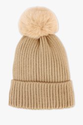 Donkerbeige muts met zachte voering van Liberty Island voor Dames