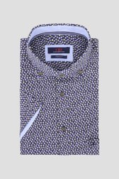 Donkerblauw hemd met bolletjes – Comfort fit van Dansaert Blue voor Heren