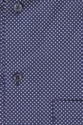 Donkerblauw hemd met fijne print - comfort fit van Dansaert Black voor Heren