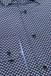 Donkerblauw hemd met fijne print - Comfort fit van Dansaert Blue voor Heren