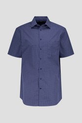 Donkerblauw hemd met fijne print - Regular fit	 van Dansaert Black voor Heren