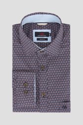 Donkerblauw hemd met fijne print - Regular fit van Dansaert Blue voor Heren