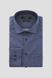 Donkerblauw hemd met fijne print – Regular fit van Dansaert Black voor Heren