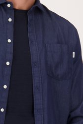 Donkerblauw hemd met jeanslook - Regular fit van Casual Five voor Heren