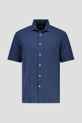 Donkerblauw hemd met structuur van Casual Five voor Heren