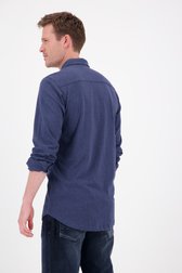 Donkerblauw hemd - regular fit van Ravøtt voor Heren