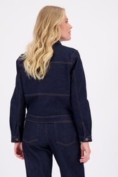 Achterkant van Donkerblauw jeansjasje door Libelle voor Dames