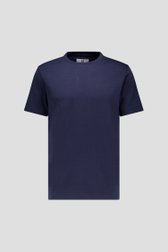 Productfoto 1 van  Donkerblauw katoenen T-shirt met ronde hals  door Upper East voor Heren