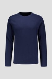 Productfoto 1 van Donkerblauw T-shirt met lange mouw door Ravøtt voor Heren