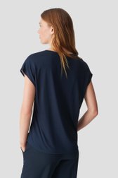 Donkerblauw T-shirt met print van Opus voor Dames