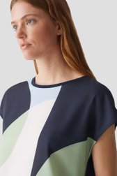 Donkerblauw T-shirt met print van Opus voor Dames