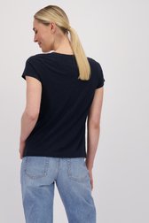 Achterkant van Donkerblauw T-shirt met ronde hals door Superdry voor Dames
