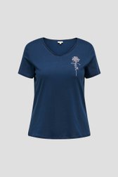 Donkerblauw T-shirt van Only Carmakoma voor Dames