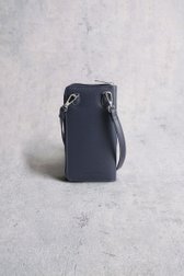 Achterkant van Donkerblauw telefoontasje met portemonnee door Liberty Island voor Dames
