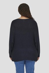 Donkerblauw truitje met 3/4 mouwen van Only Carmakoma voor Dames