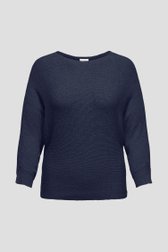 Donkerblauw truitje met 3/4 mouwen van Only Carmakoma voor Dames