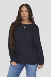 Donkerblauw truitje met 3/4 mouwen van Only Carmakoma voor Dames