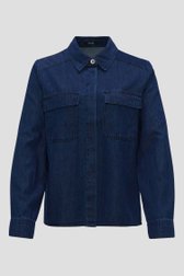 Donkerblauwe blouse met denim look van Opus voor Dames