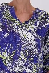 Donkerblauwe blouse met print van Claude Arielle voor Dames