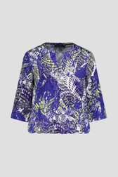 Donkerblauwe blouse met print van Claude Arielle voor Dames