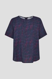 Donkerblauwe blouse met print van Opus voor Dames