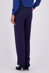 Achterkant van Donkerblauwe broek in structuurstof door Claude Arielle voor Dames