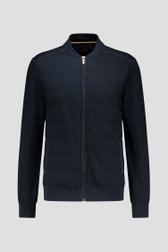 Donkerblauwe cardigan met bomber look van Dansaert Blue voor Heren