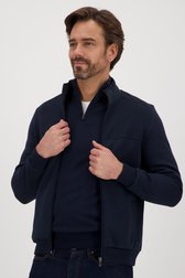 Donkerblauwe cardigan met rits van Dansaert Blue voor Heren