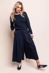 Extra foto 5 van Donkerblauwe culotte met elastische tailleband door Libelle voor Dames