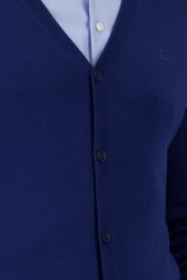 Donkerblauwe fijn gebreide cardigan  van Dansaert Black voor Heren