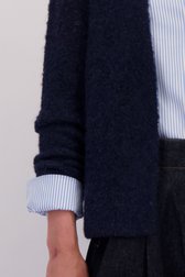 Detail van Donkerblauwe gemêleerde cardigan door Liberty Island voor Dames