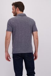 Achterkant van Donkerblauwe gemêleerde polo door Upper East voor Heren