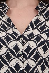 Donkerblauwe geprinte blouse van More & More voor Dames