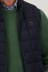 Donkerblauwe gewatteerde bodywarmer van Dansaert Blue voor Heren