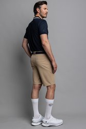 Achterkant van Donkerblauwe golfpolo met korte rits door Dansaert Golf Club voor Heren