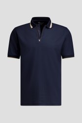 Productfoto 1 van Donkerblauwe golfpolo met korte rits door Dansaert Golf Club voor Heren