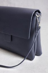 Donkerblauwe handtas met lederlook van Liberty Island voor Dames