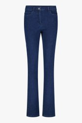 Donkerblauwe jeans met stretch - straight fit van Claude Arielle voor Dames