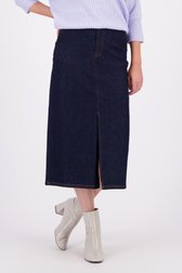 Voorkant van Donkerblauwe jeansrok door Libelle voor Dames