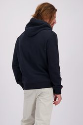 Achterkant van Donkerblauwe katoenen hoodie door Superdry voor Heren