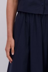 Detail van Donkerblauwe katoenen rok door Liberty Island voor Dames