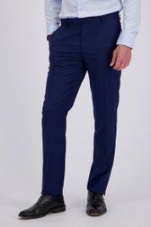 Voorkant van Donkerblauwe kostuumbroek met wol – Slim fit door Dansaert Black voor Heren
