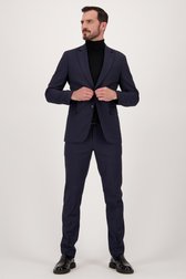 Donkerblauwe kostuumbroek - Scott - Slim fit van Dansaert Black voor Heren